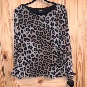 Animal Print Long Sleeve Top